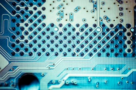 Hardware. motherboard, computer and electronics modern background Foto stock