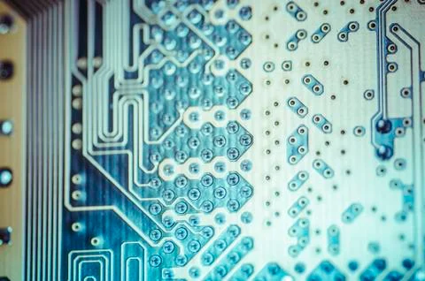 Hardware. motherboard, computer and electronics modern background Foto stock