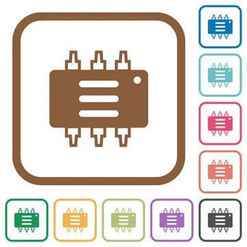 Hardware options simple icons イラスト素材