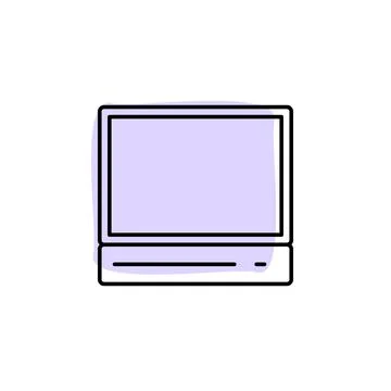 Hardware, pc server with color shadow vector icon in hardware set Stock Illustration