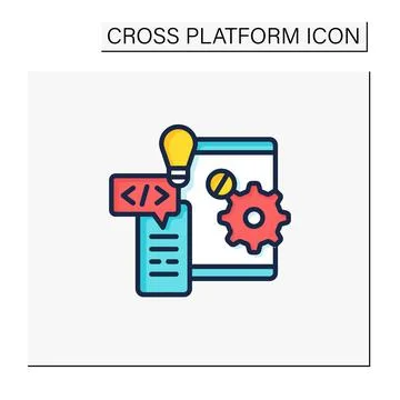 Hardware platform color icon Stock Illustration