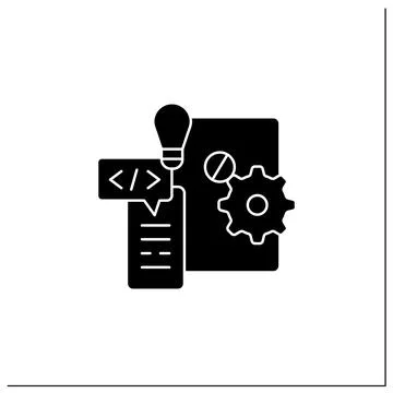 Hardware platform glyph icon Illustrazione stock