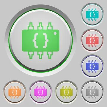 Hardware programming push buttons 스톡 일러스트