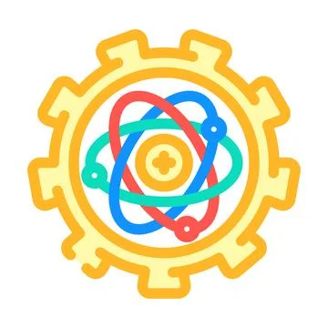 Hardware scalability quantum computer color icon vector illustration Stock-Illustration