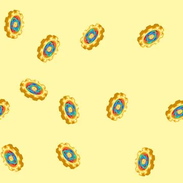 Hardware scalability quantum computer isometric icon seamless pattern Stock Illustration