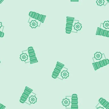 Hardware scalability quantum computer line seamless pattern Stock-Illustration