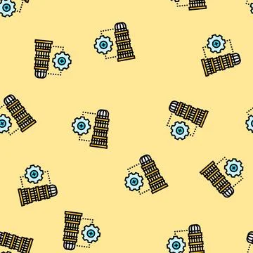 Hardware scalability quantum computer vector seamless pattern イラスト素材