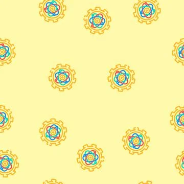 Hardware scalability quantum computer vector seamless pattern Illustrazione stock