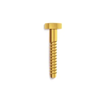 Hardware screw construction element 3d vector illustration isolated on white. Stock Illustration