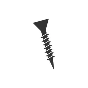 Hardware, screw icon. Vector illustration, flat design. Stock Illustration