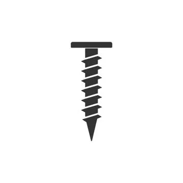 Hardware, screw icon. Vector illustration, flat design. Stock Illustration