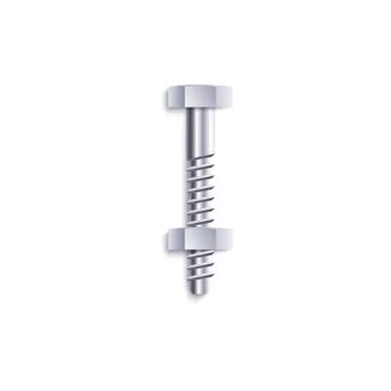 Hardware screw steel construction element realistic vector illustration isolated Stock Illustration