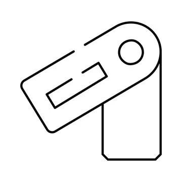 Hardware security key enabling digital authentication and access Stock Illustration