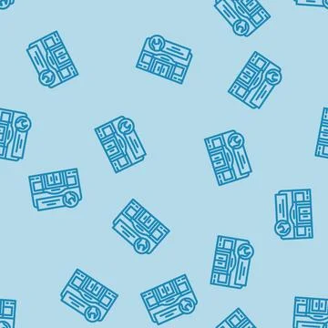 Hardware shop shop line vector seamless pattern Stock Illustration