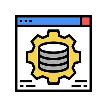 Hardware solution digital processing color icon vector illustration Stock Illustration
