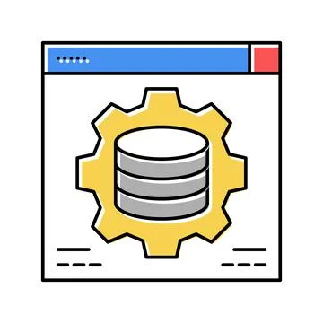 Hardware solution digital processing color icon vector illustration Stock Illustration
