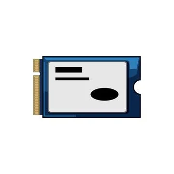 Hardware ssd storage cartoon vector illustration Illustrazione stock
