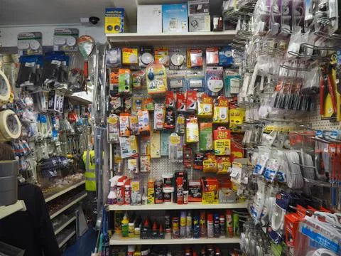 Hardware store with bug killer Stock Photos