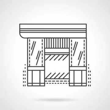 Hardware store flat line vector icon Stockillustratie