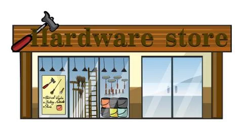 A hardware store Stock Illustration