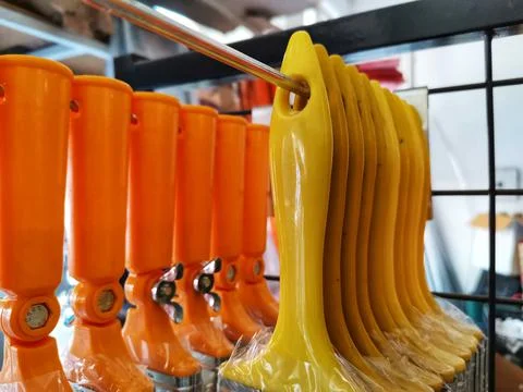 The hardware store. Paintbrush. Stock Photos