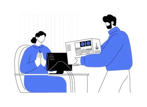 Hardware supplies abstract concept vector illustration. Stock Illustration