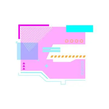 Hardware tech banner cartoon vector illustration 스톡 일러스트