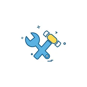 Hardware tools icon design vector 스톡 일러스트