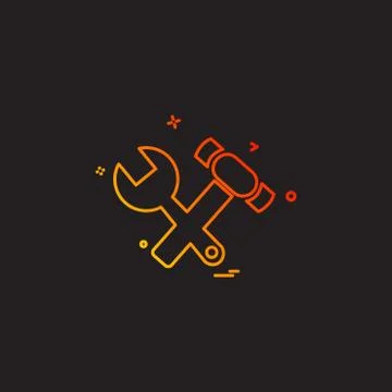 Hardware tools icon design vector Stock Illustration