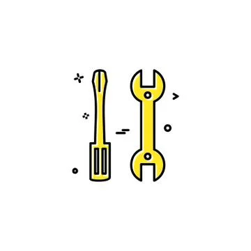Hardware tools icon design vector Stock Illustration
