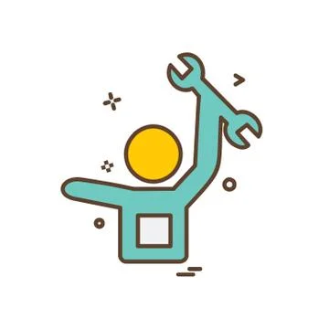 Hardware tools icon design vector Illustrazione stock