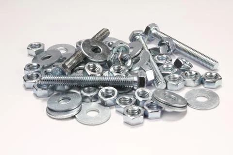 Hardware on white background Stockfoto's