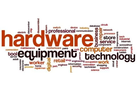 Hardware word cloud 库存插图