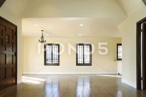 Hardwood Floor In Empty Home, Pasadena, California, Usa