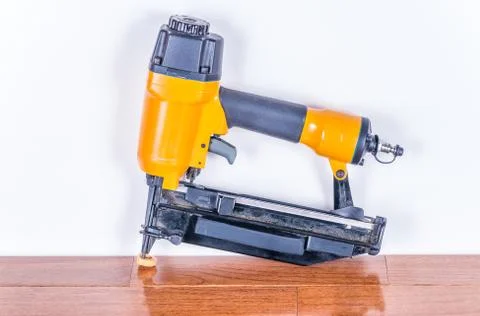 Hardwood floor installation Stock Photos