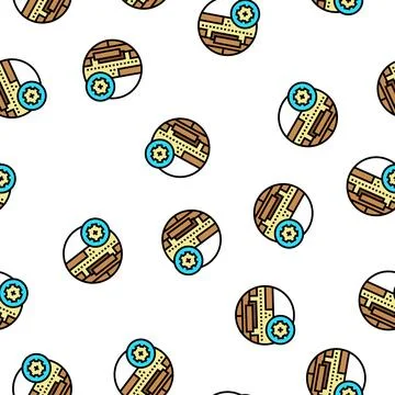 Hardwood floor installation vector seamless pattern Stock Illustration