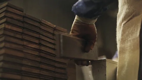 Hardwood Flooring Workshop - Scraping off the Old Tar Stock Footage 70304635