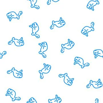 Hare animal vector seamless pattern イラスト素材