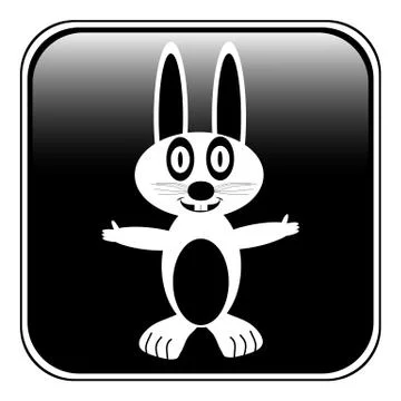 Hare button Stock Illustration