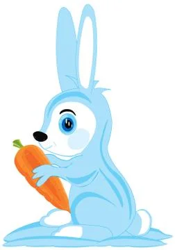 Hare with carrot Stock Illustration