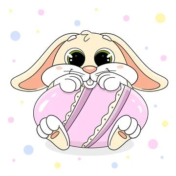 Hare with an Easter egg Stock Illustration
