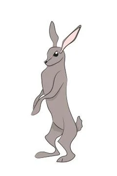 Hare gray vector Stock Illustration