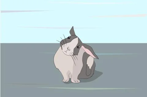 Hare gray vector Stock Illustration