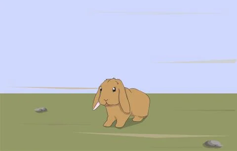 Hare gray vector Stock Illustration