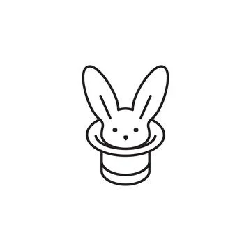 Hare hat icon isolated on white background, vector illustration. Stock-Illustration