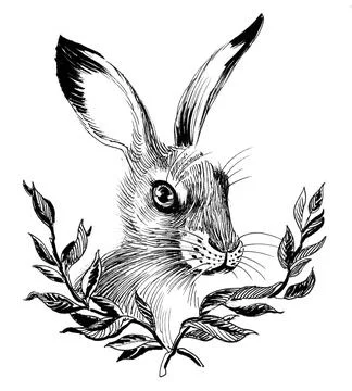 Hare head Illustrazione stock