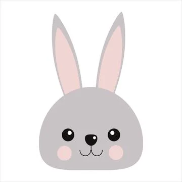 Hare head on a light background for Easter design Stock Illustration