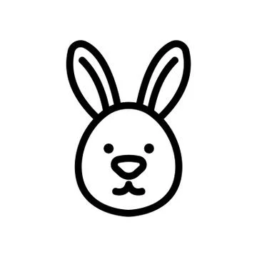 Hare icon vector. Isolated contour symbol illustration Stock Illustration