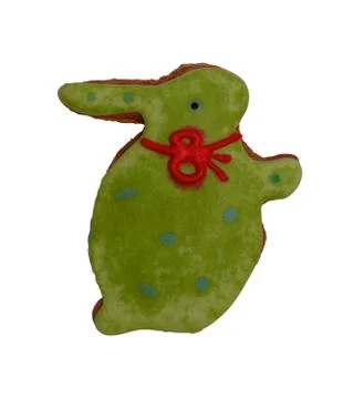 Hare isolated on white background, biscuit biscuit Stock Photos