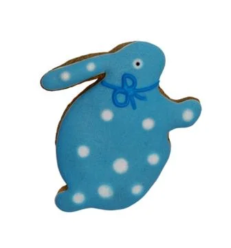 Hare isolated on white background, biscuit biscuit Stock Photos